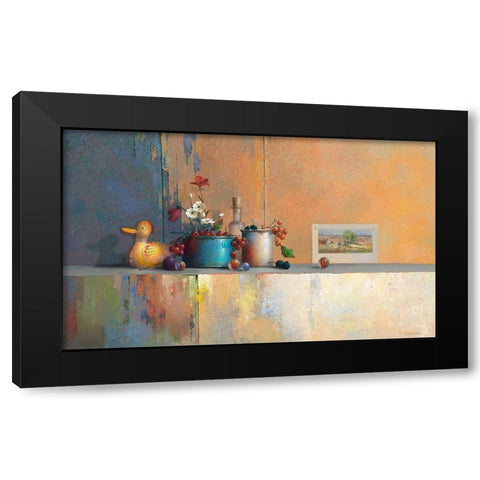 No Title VII Black Modern Wood Framed Art Print by Dijkstra, Evert