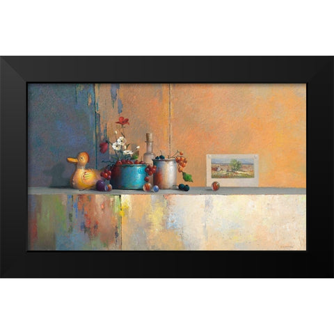 No Title VII Black Modern Wood Framed Art Print by Dijkstra, Evert