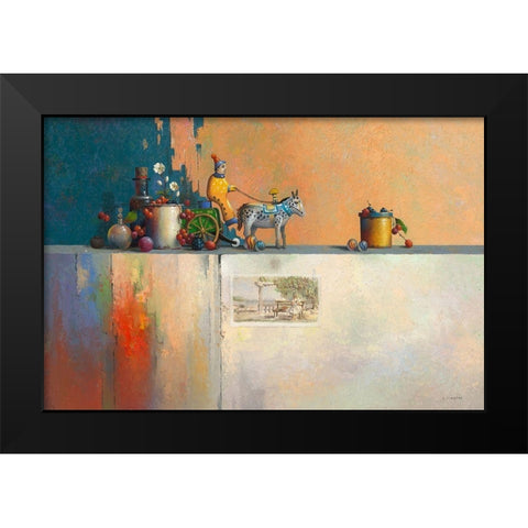 No Title IX Black Modern Wood Framed Art Print by Dijkstra, Evert