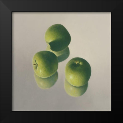 Appel symfonie No. 15 Black Modern Wood Framed Art Print by Delaer