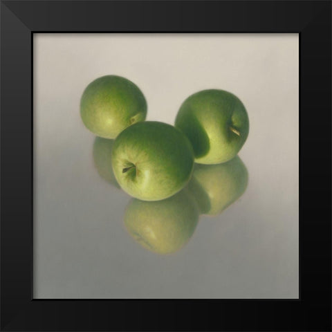 Appel Appel symfonie No. 18 Black Modern Wood Framed Art Print by Delaer