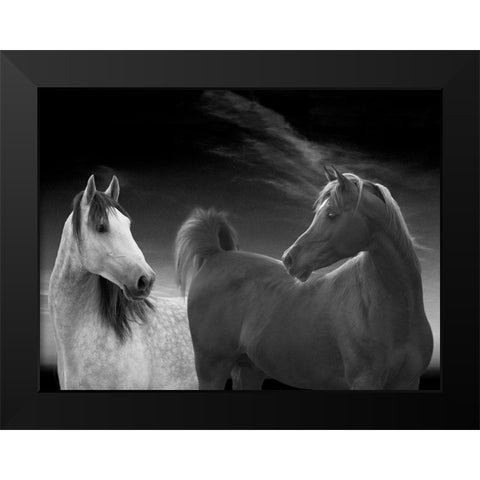 Shall we dance Black Modern Wood Framed Art Print by Llovet, Jorge