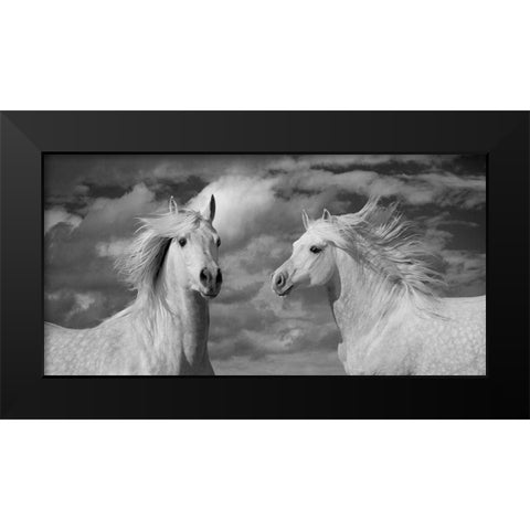 A breezy Day Black Modern Wood Framed Art Print by Llovet, Jorge