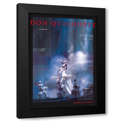 Don Quichotte Black Modern Wood Framed Art Print by Geissbuhler, K. Domenic