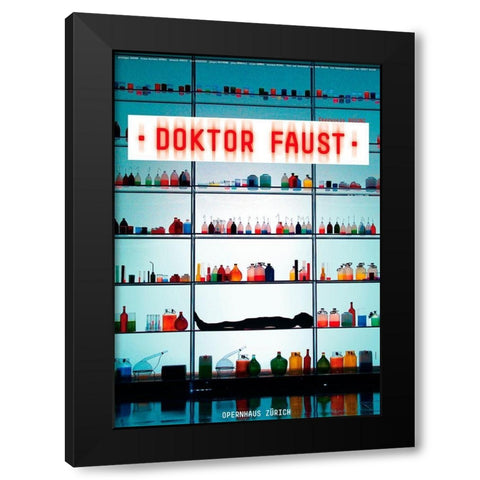Doktor Faust Black Modern Wood Framed Art Print with Double Matting by Geissbuhler, K. Domenic