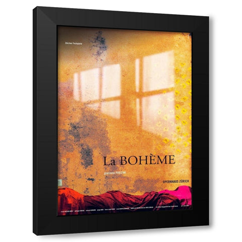 La Boheme Black Modern Wood Framed Art Print with Double Matting by Geissbuhler, K. Domenic