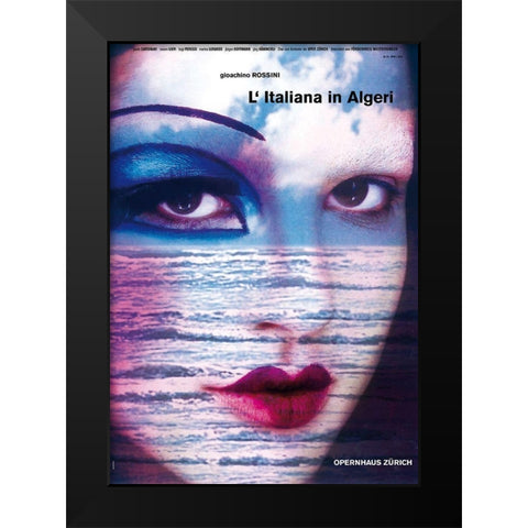 L Italiana in Algeri Black Modern Wood Framed Art Print by Geissbuhler, K. Domenic