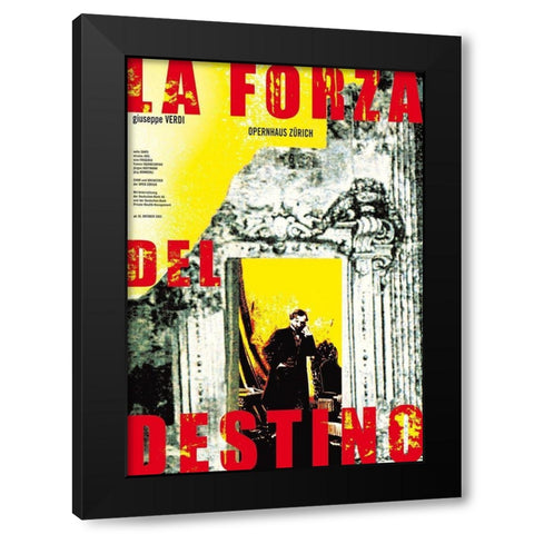 La Forza del Destino Black Modern Wood Framed Art Print with Double Matting by Geissbuhler, K. Domenic
