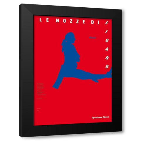 Le nozze di Figaro Black Modern Wood Framed Art Print with Double Matting by Geissbuhler, K. Domenic