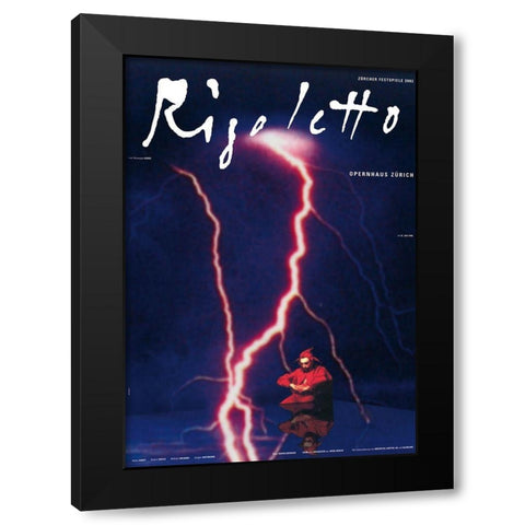 Rigoletto Black Modern Wood Framed Art Print by Geissbuhler, K. Domenic