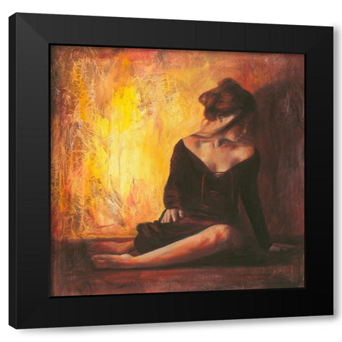 Mezzanote II Black Modern Wood Framed Art Print by van den Bogerd, Escha