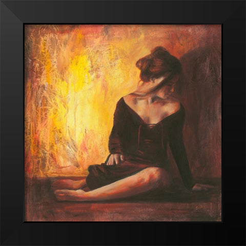 Mezzanote II Black Modern Wood Framed Art Print by van den Bogerd, Escha