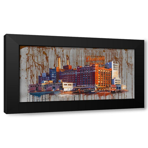 Domino III Black Modern Wood Framed Art Print with Double Matting by Blondel, Sandrine