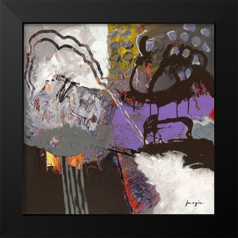 Variations abstraites XX Black Modern Wood Framed Art Print by Magis, Pascal