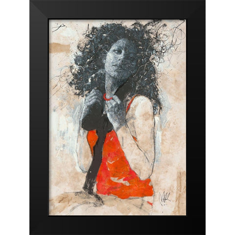 Remembering I Black Modern Wood Framed Art Print by Longo, Massimiliano