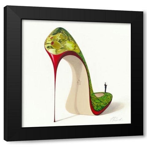 Martini Dry Black Modern Wood Framed Art Print with Double Matting by Panasenko, Inna
