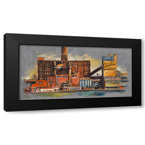 Domino IV Black Modern Wood Framed Art Print with Double Matting by Blondel, Sandrine