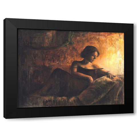 Felice Black Modern Wood Framed Art Print by van den Bogerd, Escha