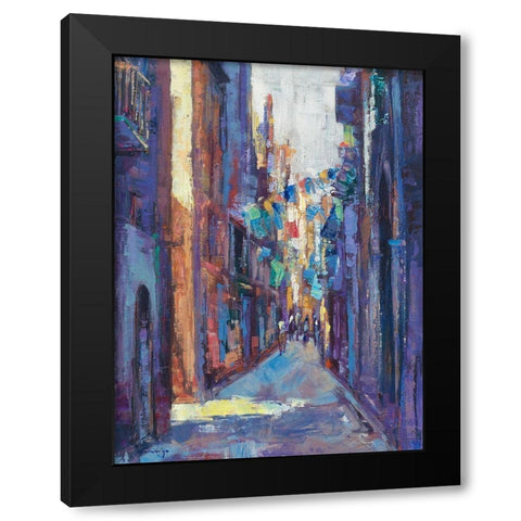 Stadt Black Modern Wood Framed Art Print by Camargo, Jesus P.