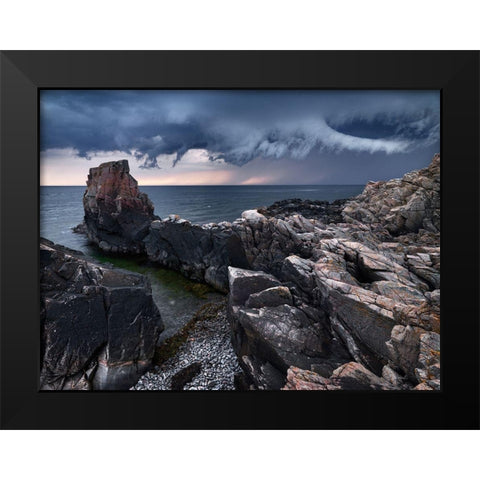 Approaching Storm Black Modern Wood Framed Art Print by Strand, Hans