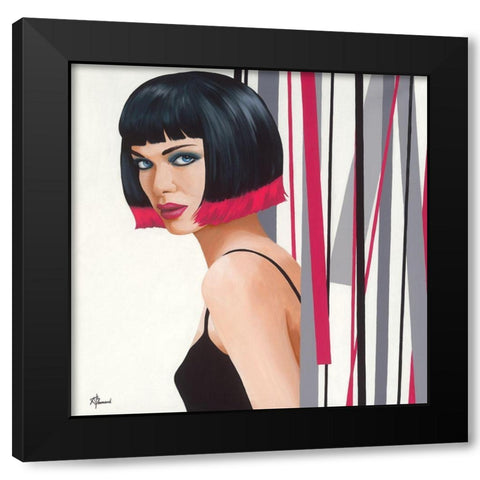 Femme 45 Black Modern Wood Framed Art Print with Double Matting by Bernard, Anne