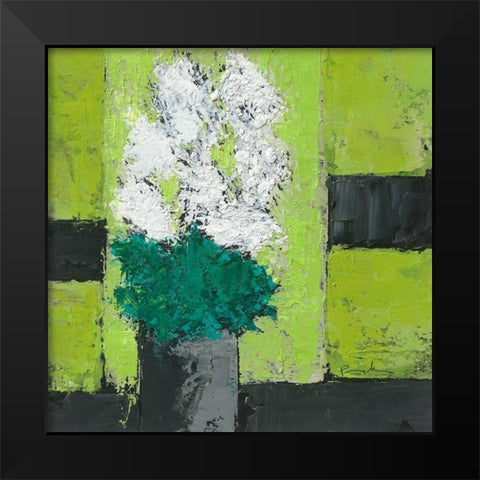 Dahlias de reve Black Modern Wood Framed Art Print by Persillon, Francoise