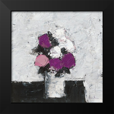 Amour Black Modern Wood Framed Art Print by Persillon, Francoise