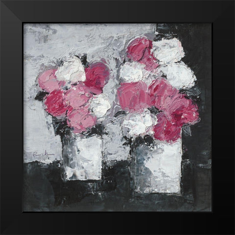 Rencontre Black Modern Wood Framed Art Print by Persillon, Francoise