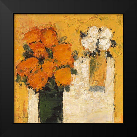 Equilibre Black Modern Wood Framed Art Print by Persillon, Francoise