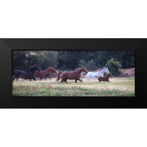 Family Together II Black Modern Wood Framed Art Print by Llovet, Jorge