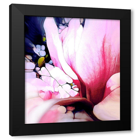 Magnolie Black Modern Wood Framed Art Print with Double Matting by Schmidt, Renate M.