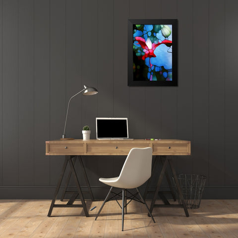 Blutenzauber Black Modern Wood Framed Art Print by Schmidt, Renate M.