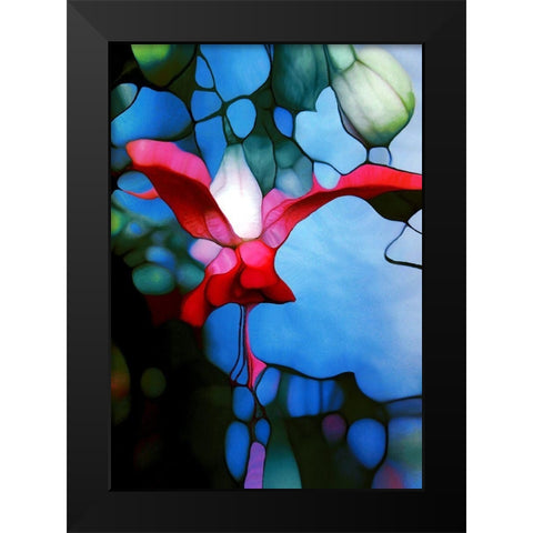 Blutenzauber Black Modern Wood Framed Art Print by Schmidt, Renate M.