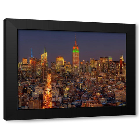 Skyline Black Modern Wood Framed Art Print by Terrible, Aurelien