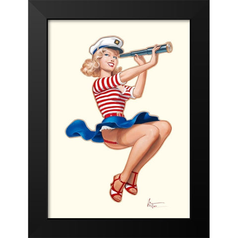 Longue vue Black Modern Wood Framed Art Print by Hitte, Patrick