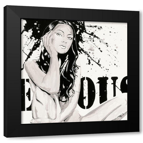 SEREOUS Black Modern Wood Framed Art Print by Polan, Andre