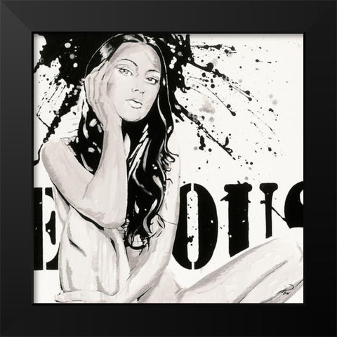 SEREOUS Black Modern Wood Framed Art Print by Polan, Andre