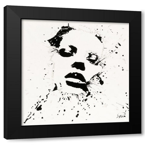 GLASS Black Modern Wood Framed Art Print with Double Matting by Polan, Andre