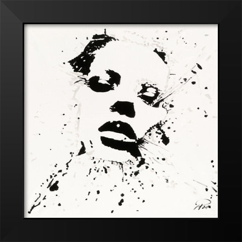 GLASS Black Modern Wood Framed Art Print by Polan, Andre