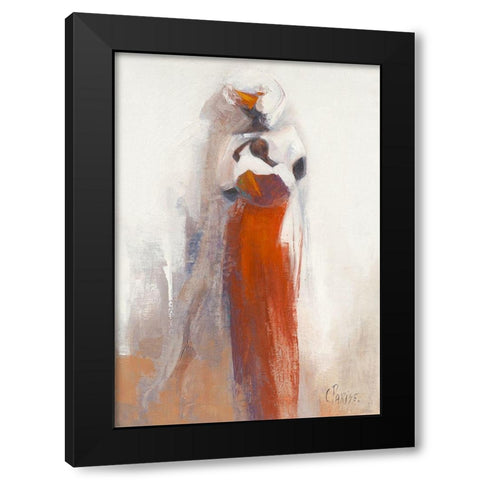 Silhouettes Africaines V Black Modern Wood Framed Art Print by Parise, Chantal