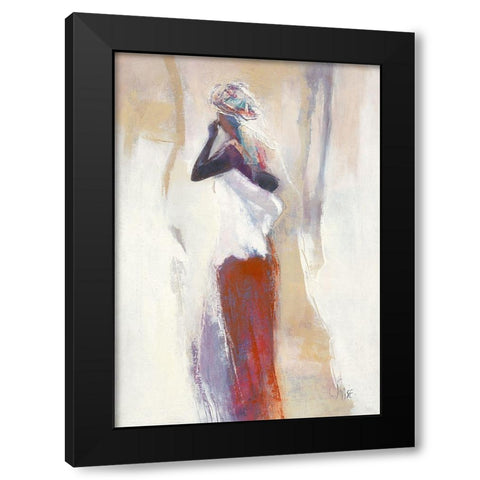 Silhouettes Africaines VI Black Modern Wood Framed Art Print with Double Matting by Parise, Chantal