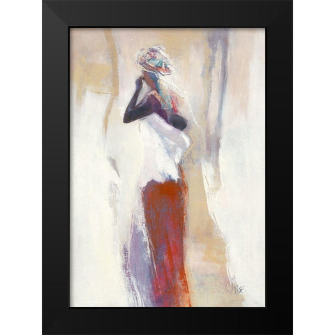 Silhouettes Africaines VI Black Modern Wood Framed Art Print by Parise, Chantal