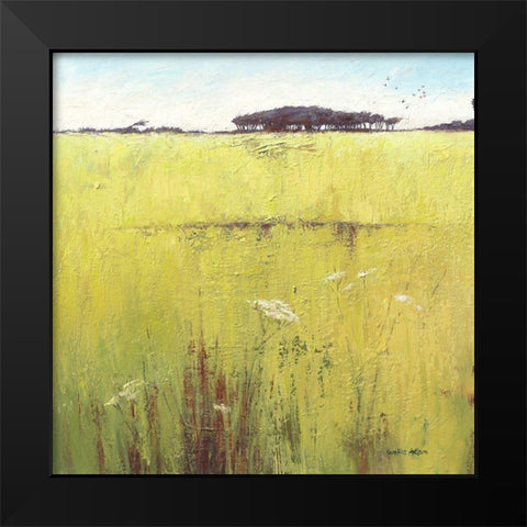 Fields and Hedgerows Black Modern Wood Framed Art Print by Atkinson, Caroline
