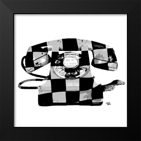 Chess Phone Black Modern Wood Framed Art Print by Paslier, Morgan