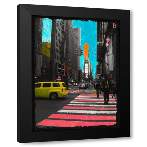 Pink Corner Black Modern Wood Framed Art Print by Simonutti, Riccardo