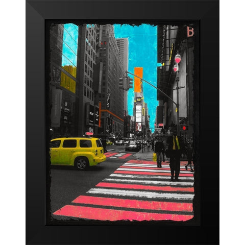 Pink Corner Black Modern Wood Framed Art Print by Simonutti, Riccardo