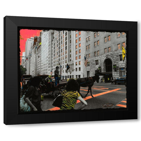 Crazy Horse Black Modern Wood Framed Art Print by Simonutti, Riccardo