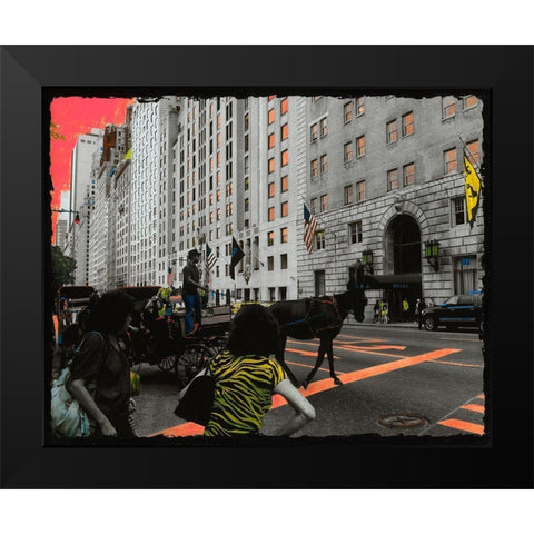 Crazy Horse Black Modern Wood Framed Art Print by Simonutti, Riccardo