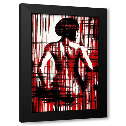 Mon Amour Black Modern Wood Framed Art Print by Vinet, Yannick