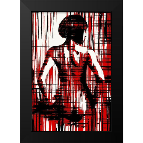 Mon Amour Black Modern Wood Framed Art Print by Vinet, Yannick